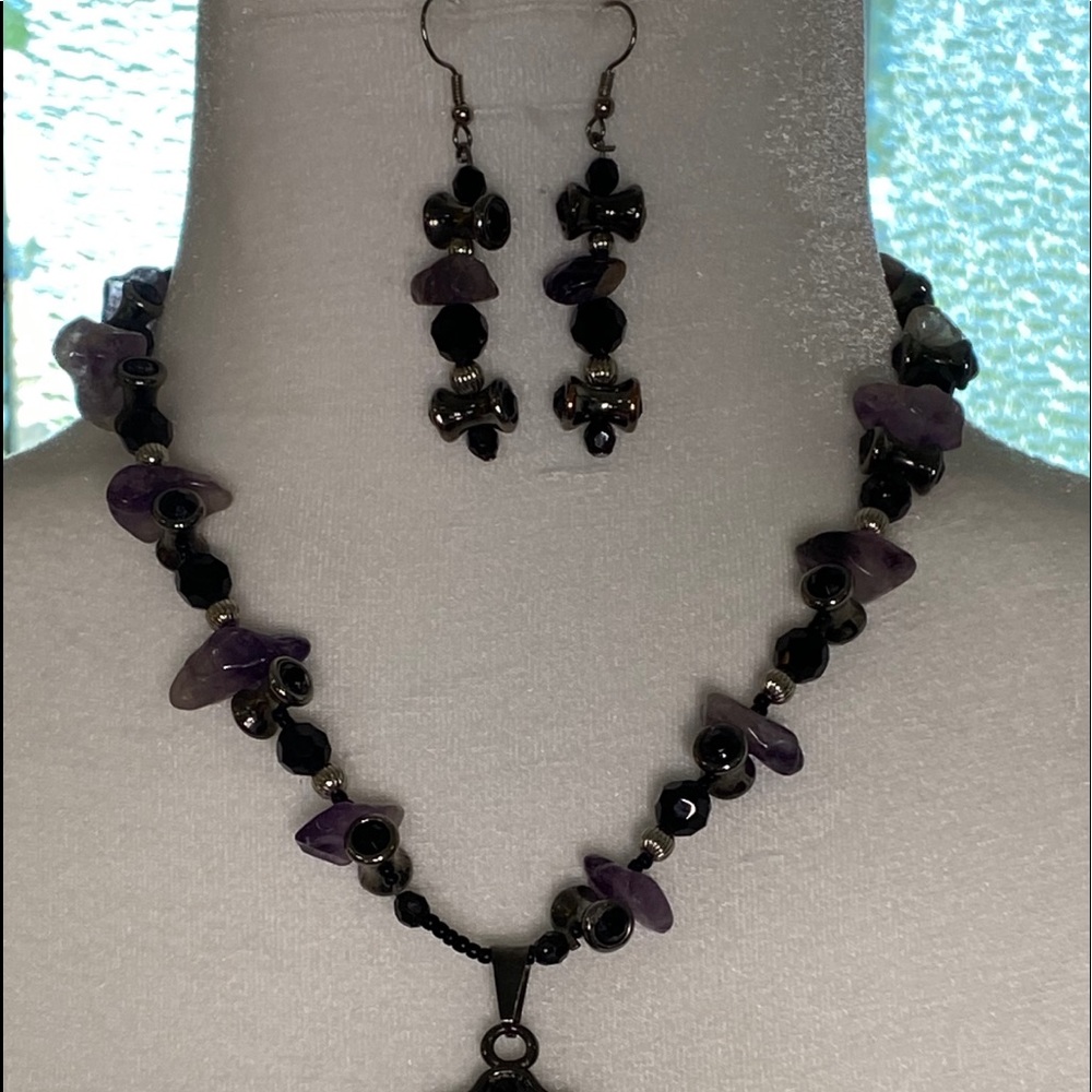 Necklace and earrings